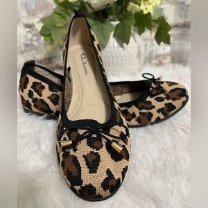 CL by Laundry Animal Print Flats with Bow